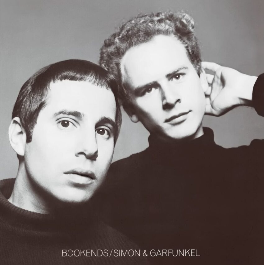 Simon and Garfunkel on the cover of their 1968 album Bookends.