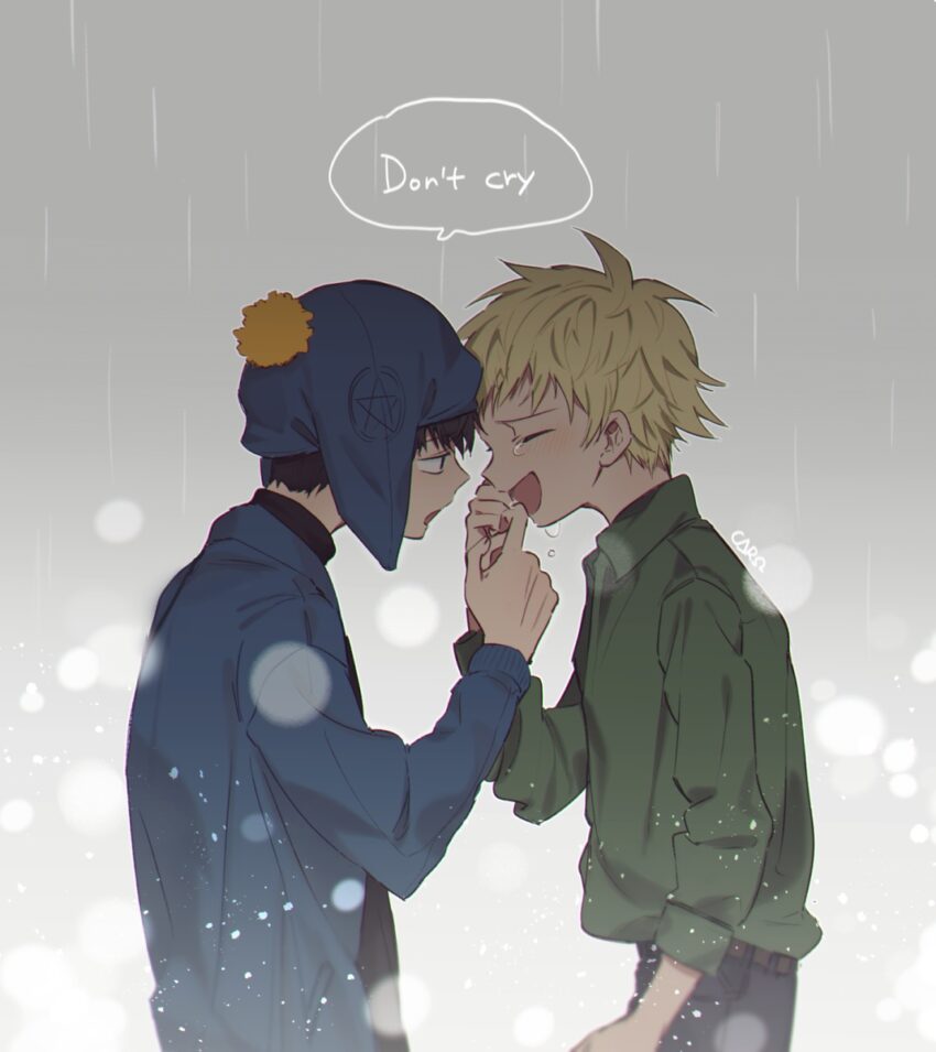 SP_CMB drawing of Craig consoling Tweek who is cryingg