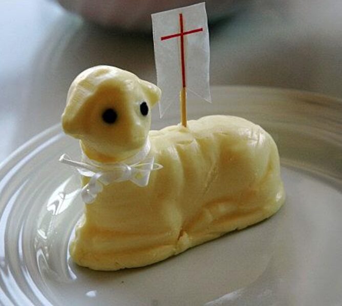 baranek wielkanocny, or butter lamb for Easter Sunday.