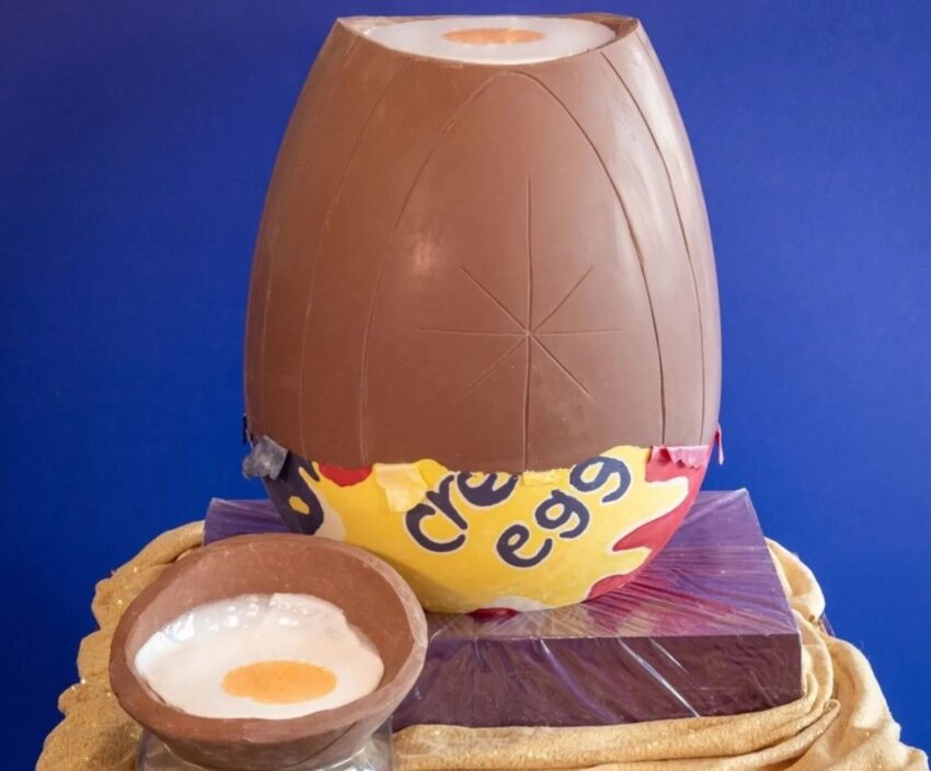 Emperor Penguin sized Cadbury Creme Egg - PA Media