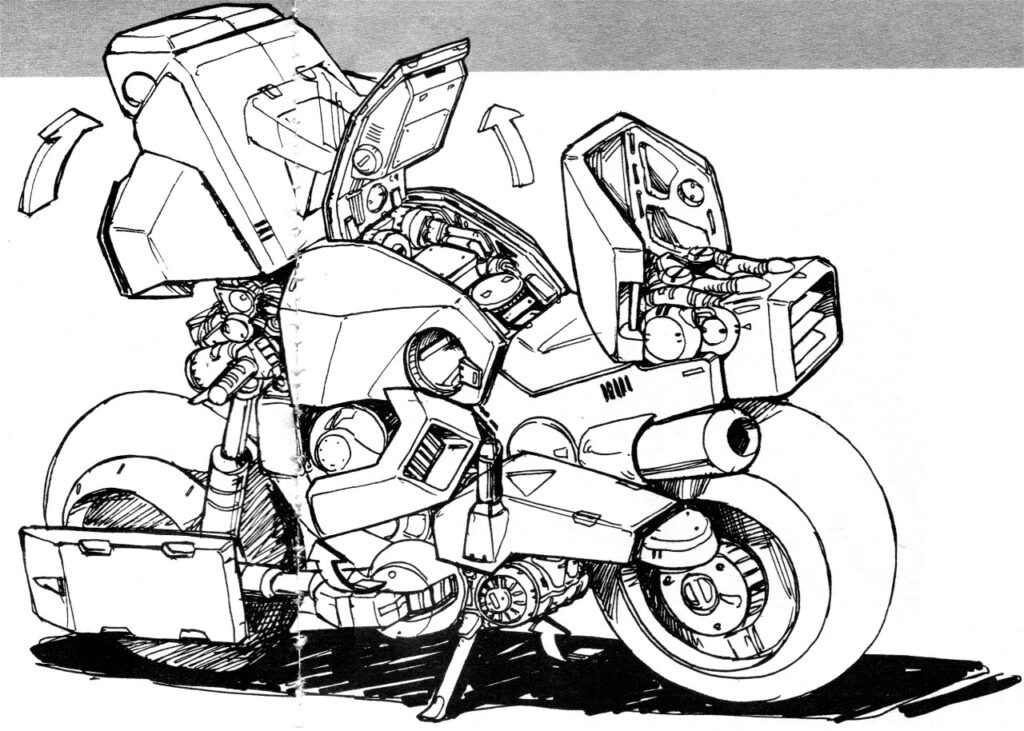Genesis Climber MOSPEADA Armor Cycle Artist and Mechanical Designer: Shinji Aramaki