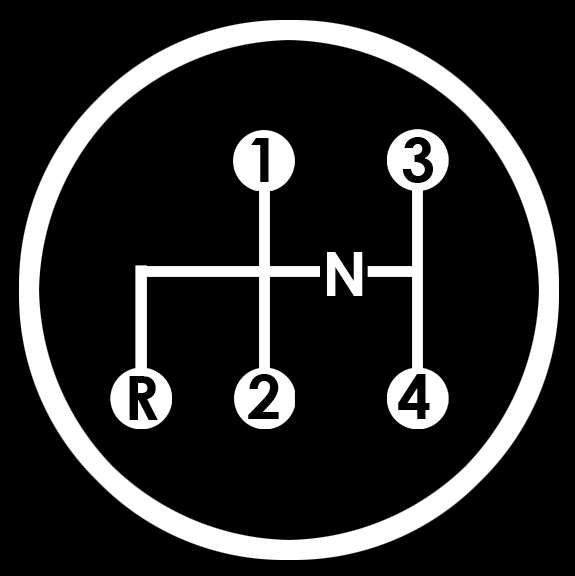 Classic Type 1 VW Beetle/Kafer transmission shifting pattern.