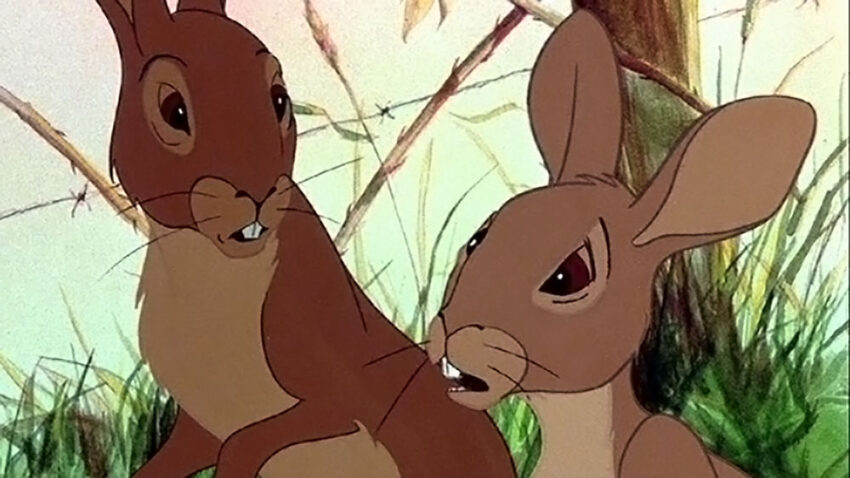 Rabbits Hazel and Fiver from the film version of Watership Down