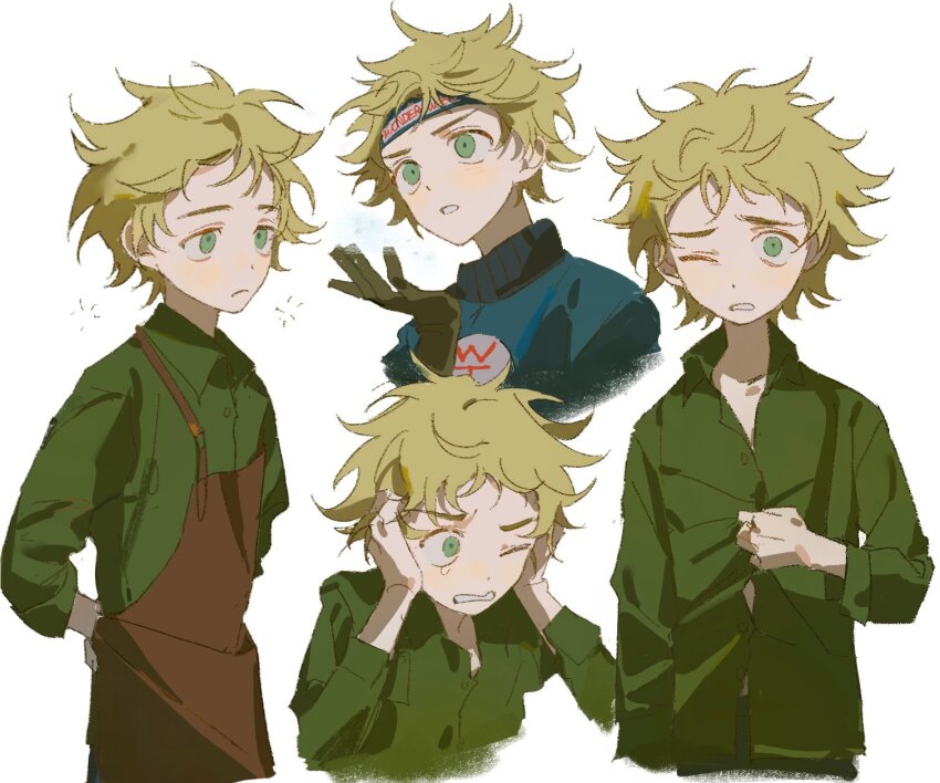 Fan art of Tweek Tweak in multiple poses and expressions. Artist: bx6yg