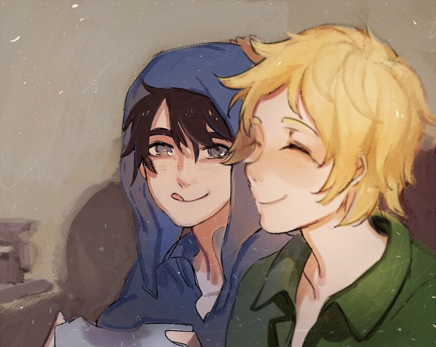 Fan art of South Park's Craig Tucker and Tweek Tweak. Artist: fryballl