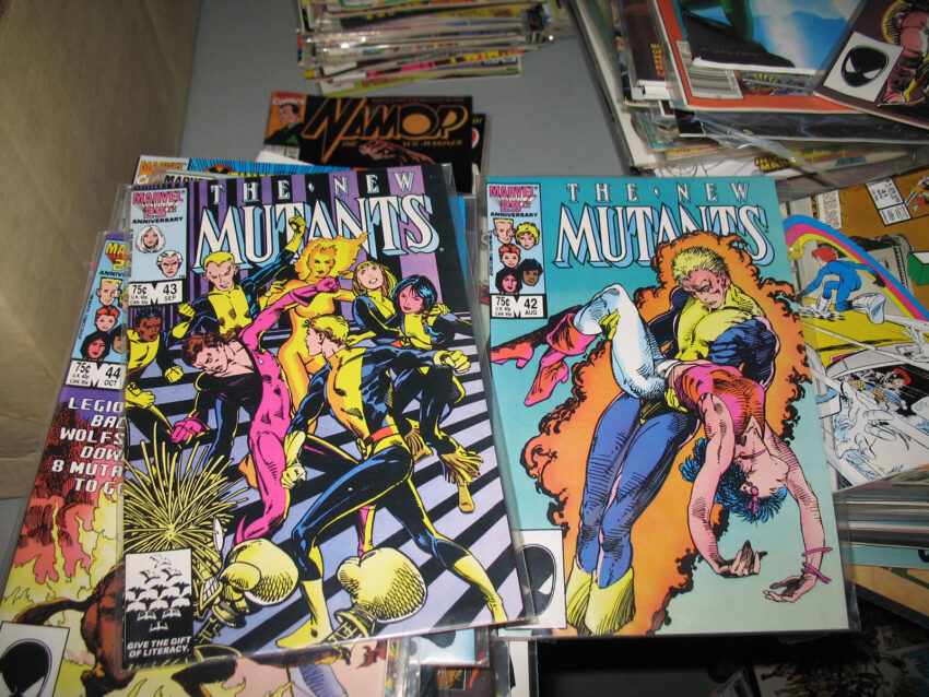 Issues #42 and #43 of Marvel's The New Mutants with cover art by Barry Windsor-Smith.