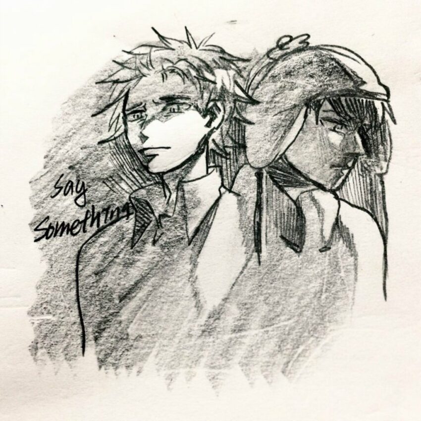 Fan art of South Park's Tweek Tweak and Craig Tucker. quitergui191 (https://x.com/quitergui191/)
