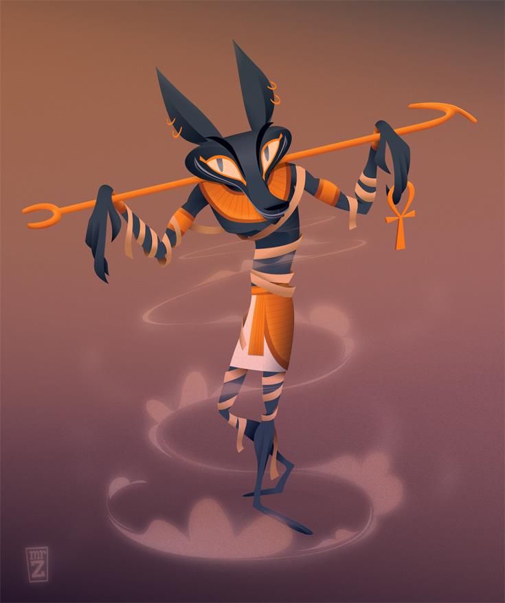 Fan art of Kemet deity Anubis. mr_zizz (https://www.instagram.com/mr_zizz/)