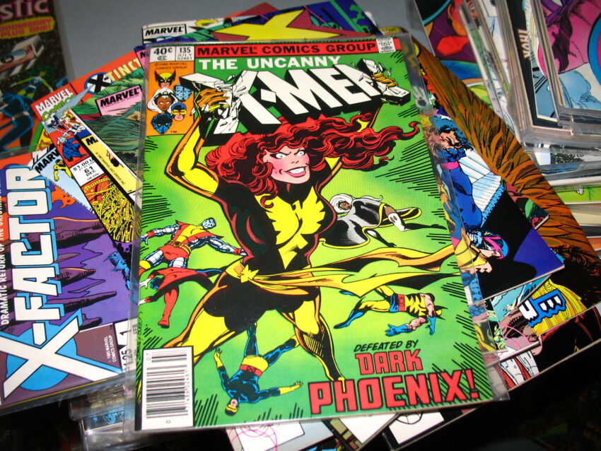 Cover to Marvel's The Uncanny X-Men #135 featuring Dark Phoenix on the cover destroying the X-Men logo.