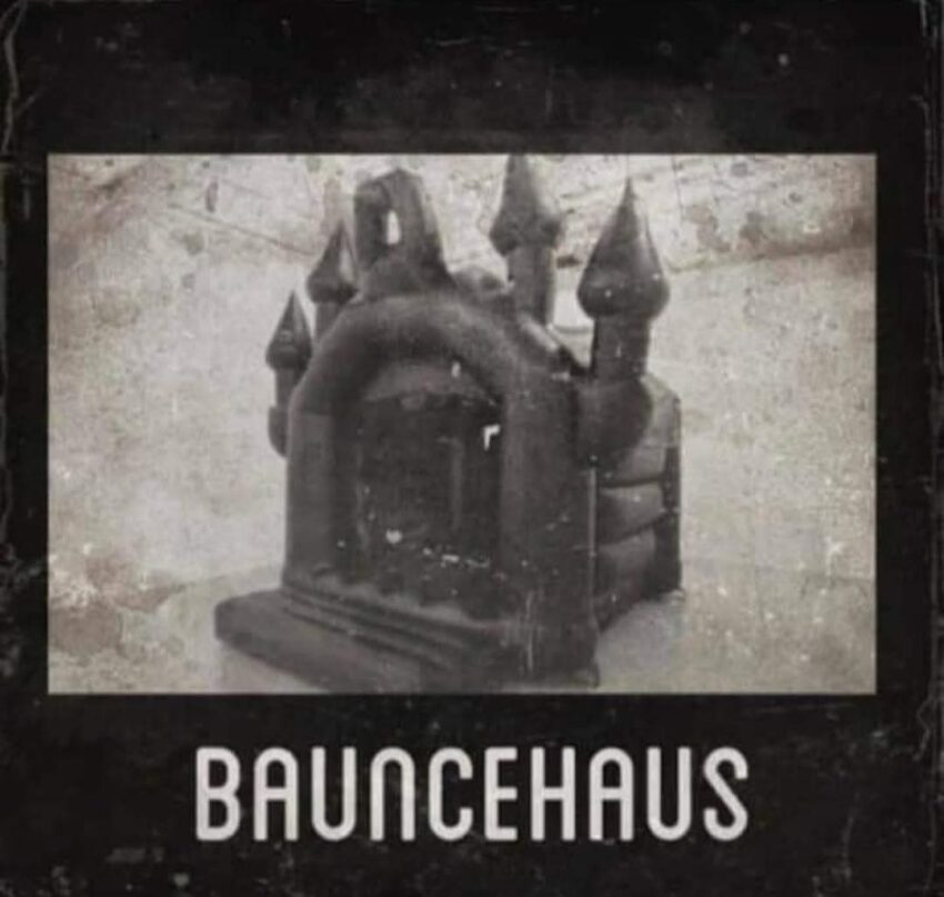 Fake Cover to a fake band Bauncehaus album cover parodying the band Bauhaus.