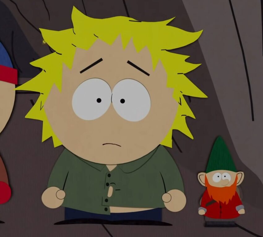 Video still of Tweek Tweak and an Underpants Gnome from South Park Season 2 Episode 17.