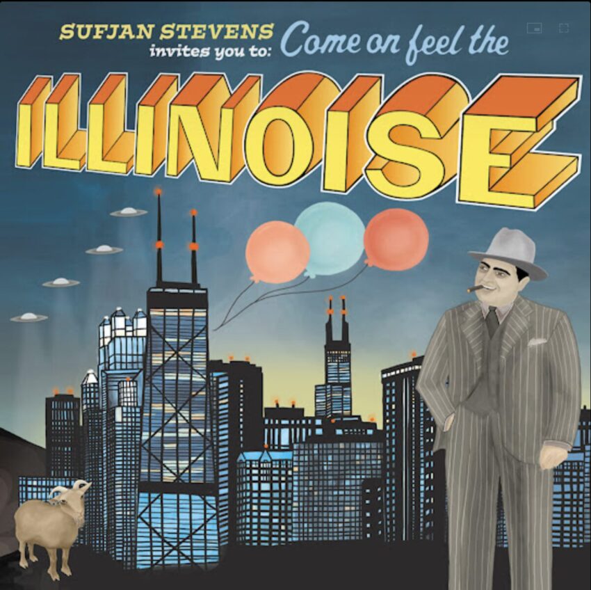 Cover art of Sufjan Stevens' 2005 cover of "Illinois"