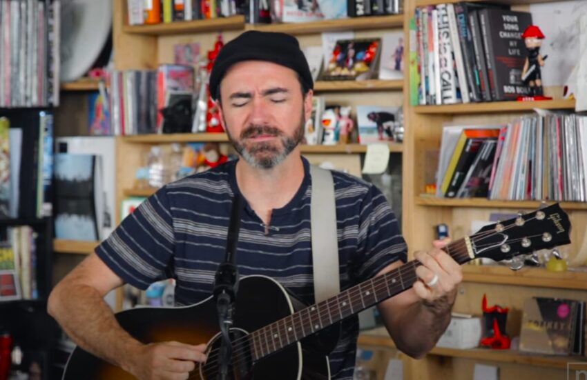 Video still of James Mercer performing Mildenhall from "The Shins: NPR Music Tiny Desk Concert"