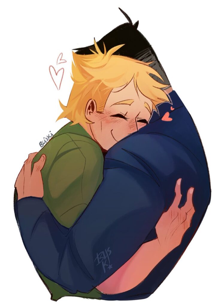 Fanart of Southpark's older adult versions of Craig Tucker and Tweek Tweak. Artist: BliskiDraw - https://x.com/BliskiDraw