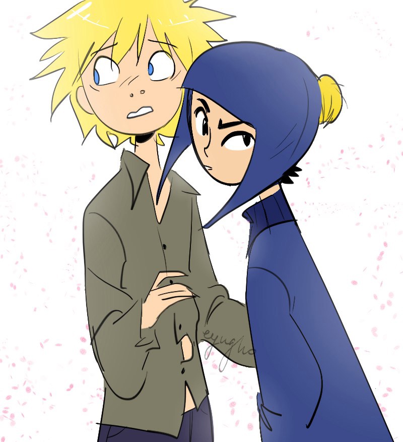 Fanart of Southpark's Craig Tucker and Tweek Tweak. Artist: eyugho - https://tumblr.com/eyugho
