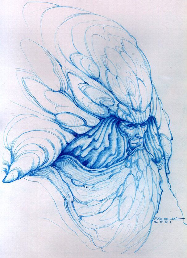 Conceptual image of Leto Atriedes II from God Emperor Of Dune by Michael Stribling - https://www.deviantart.com/strib