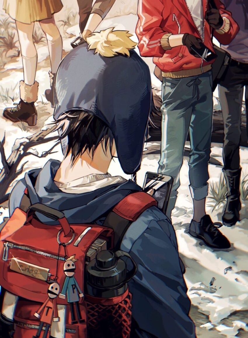Fanart of Southpark's Craig Tucker. Craig is facing away on his phone. Artist: SilverLILII - No active socials.