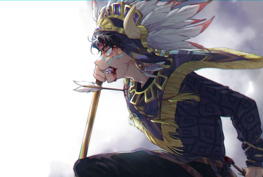 Fan illustration of South Park's Craig Tucker in his South Park Phone Destroyer game identity of Inca Craig. Artist: pio4646_