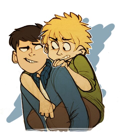 Fanart of Southpark's Craig Tucker and Tweek Tweak. Lambylin - https://www.deviantart.com/lionslaughteringman