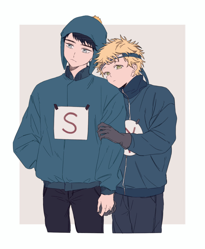 Fanart of Southpark's Tweek Tweak and Craig Tucker. As Super Craig and Wonder Tweek. Artist: 482_unqunq - https://x.com/482_unqunq/