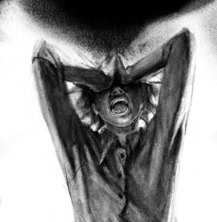 Fanart of Southpark's Tweek Tweak. Tweek is clearly internally panicked and freaking out. It may be one of the best Tweek drawings illustration his frustrations. Artist: KilluVone - https://x.com/KilluVone