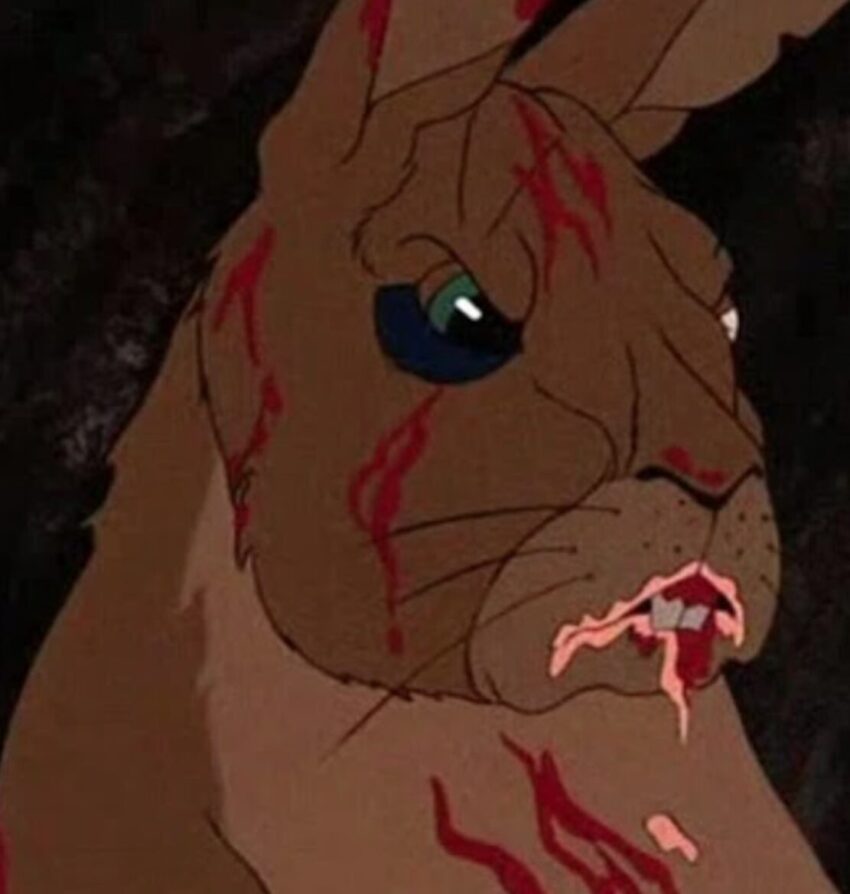 Cover art for alex_g_offline's 2023 EP "1234" An image of General Woundwort from the animated film "Watership Down"