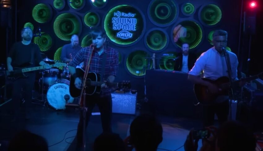 Still from a 2018 KROQ performance of "Soul Meets Body" by Death Cab for Cutie