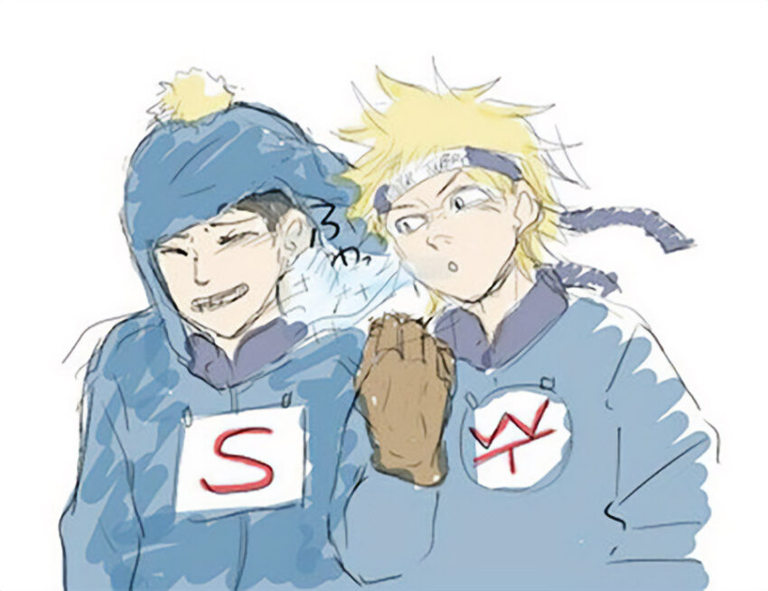 Fanart of Southpark's Craig Tucker and Tweek. Super Craig and Wonder Tweek. Artist: Undetermined