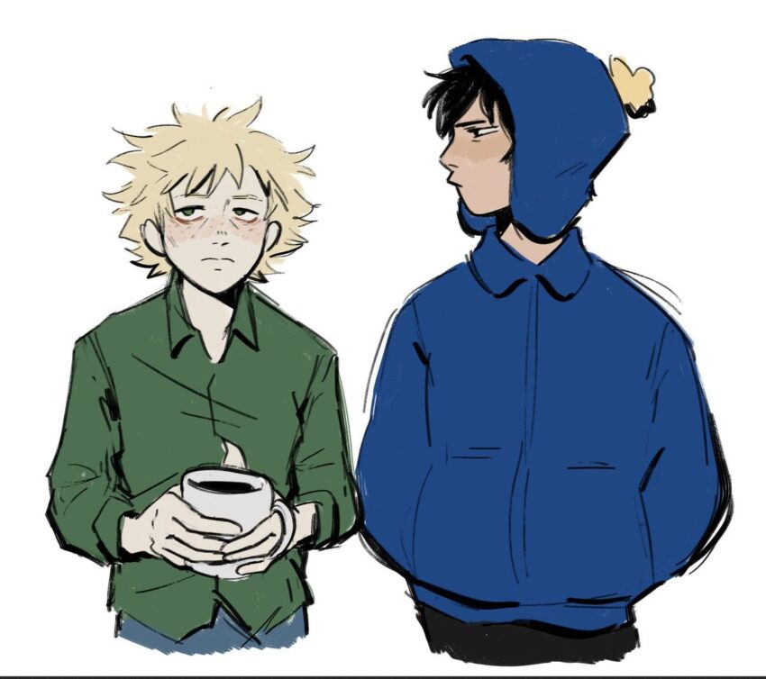 Fanart of Southpark's Craig Tucker and Tweek. Artist: Undetermined