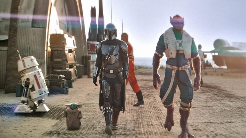 Still image from "The Mandalorian and Grogu" film with Garazeb Orrelios