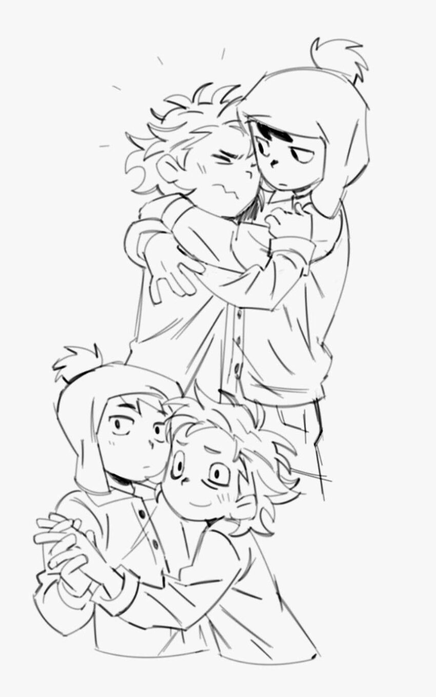 Fanart of Southpark's Craig Tucker and Tweek. Artist: iksiudodi - https://x.com/iksiudodi_