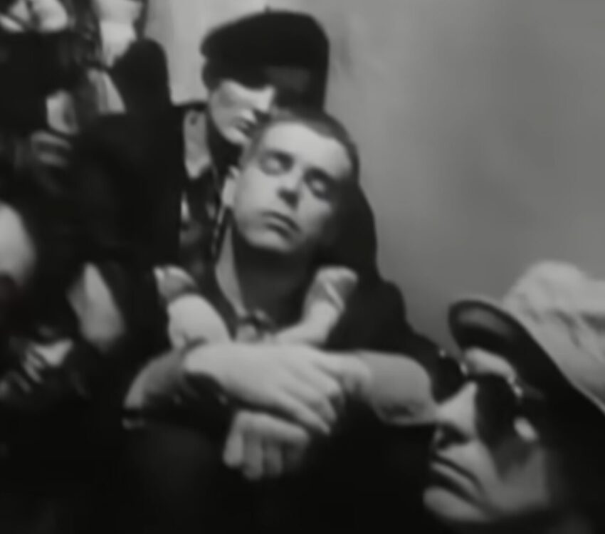 Video still from the music video of Pet Shop Boyss "Being Boring" (1988)