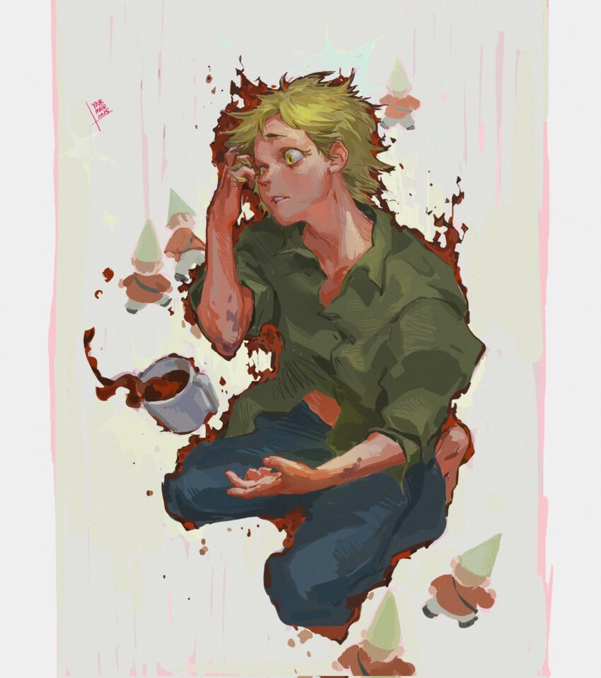 Fanart of Southpark's Tweek Tweak. Artist: southparkMaid - https://x.com/southparkMaid