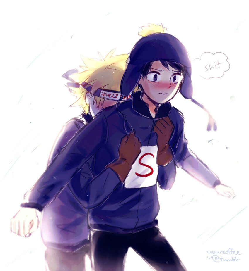 Fanart of Southpark's Craig Tucker and Tweek. Super Craig and Wonder Tweek. Artist: yourcoffee - http://yourcoffee.tumblr.com/ (defunct)