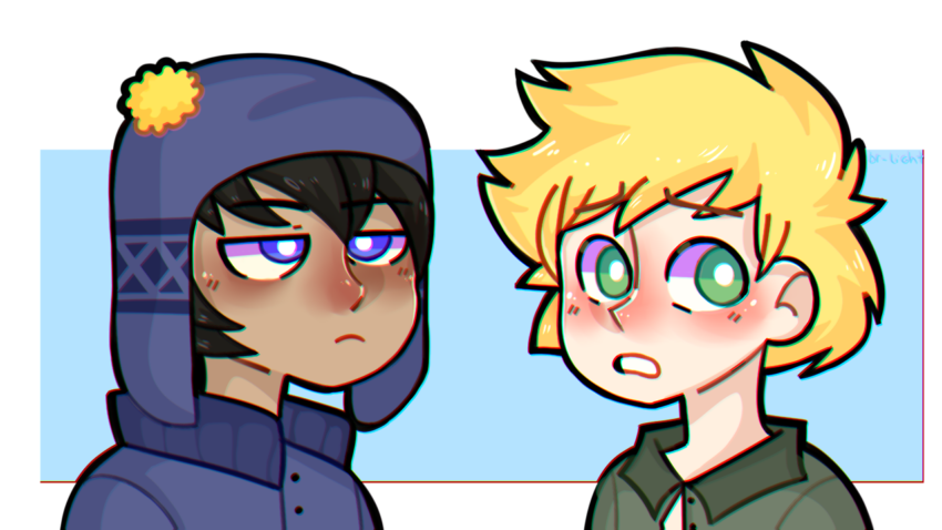 Fanart of Southpark's Craig Tucker and Tweek. Artist: br-light | https://br-light.tumblr.com/
