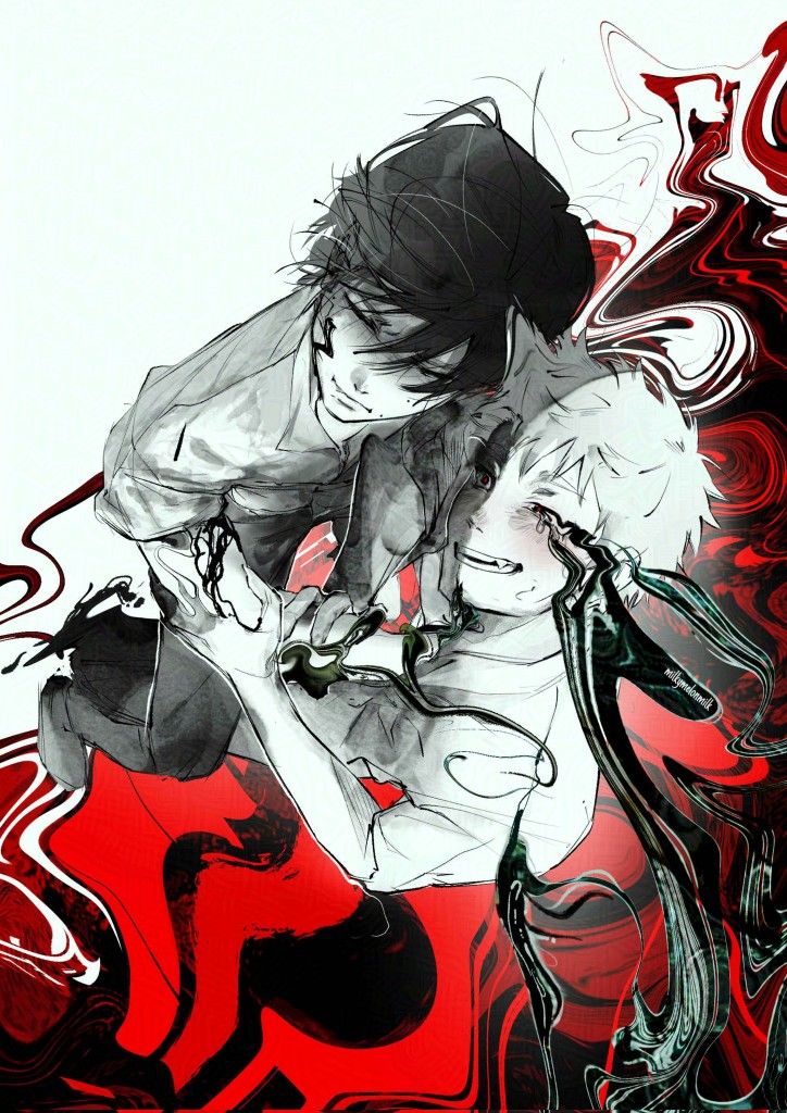 Fanart from "The Summer Hikaru Died" featuring Yoshiki and Hikaru. Artist: @milkymelonmilk | https://x.com/milkymelonmilk