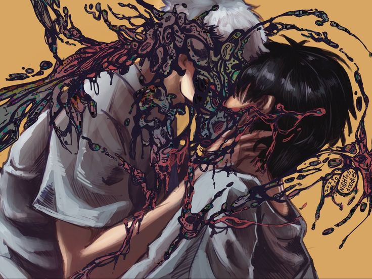 Fanart of "The Summer Hikaru Died" featuring Yoshiki and Hikaru. Artist: nightsdoodles | https://x.com/nightsdoodles