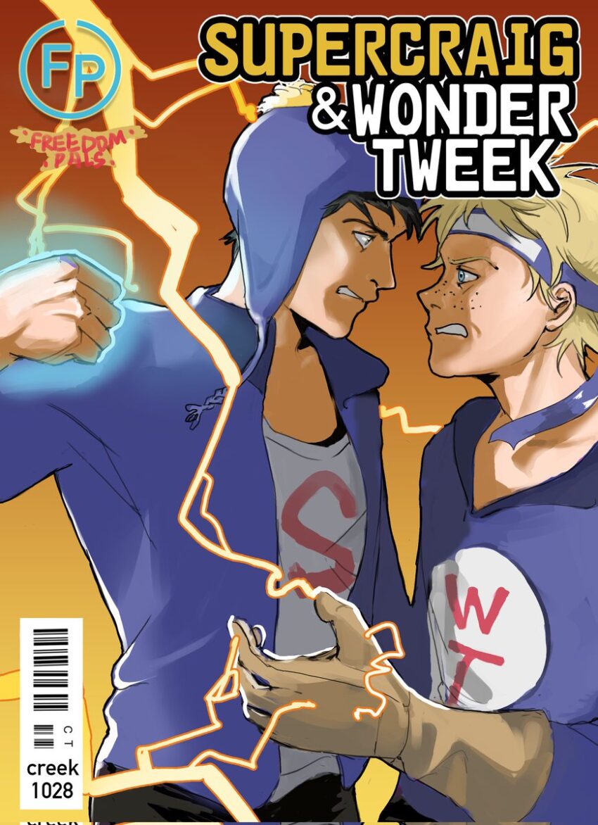 Fanart of Southpark's Craig Tucker and Tweek | Artist: butterhand | https://x.com/mesaka52156591