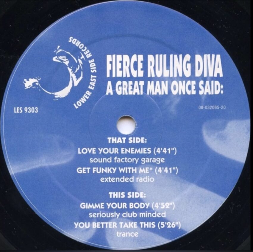 Cover art from Fierce Ruling Diva's 1993 album "You Better Take This"