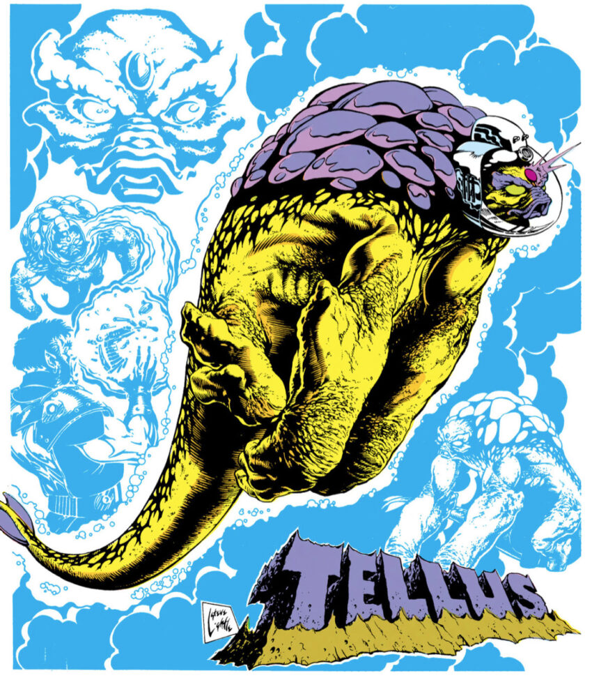 Bronze Age Tellus of the Legion of Super-Heroes (1985-1994) page from "Who's Who: The Definitive Directory of the DC Universe" #23 (1987). Art by Steve Lightle