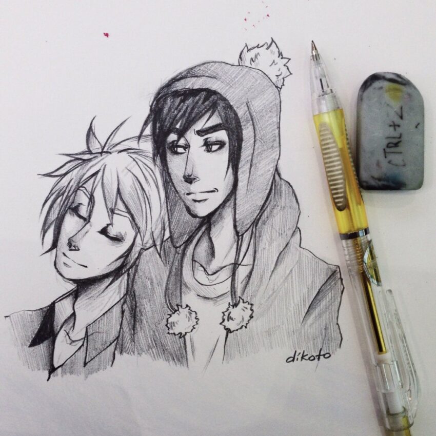 Fanart of Southpark's Craig Tucker and Tweek. Artist: dikoto | http://dikoto.tumblr.com/