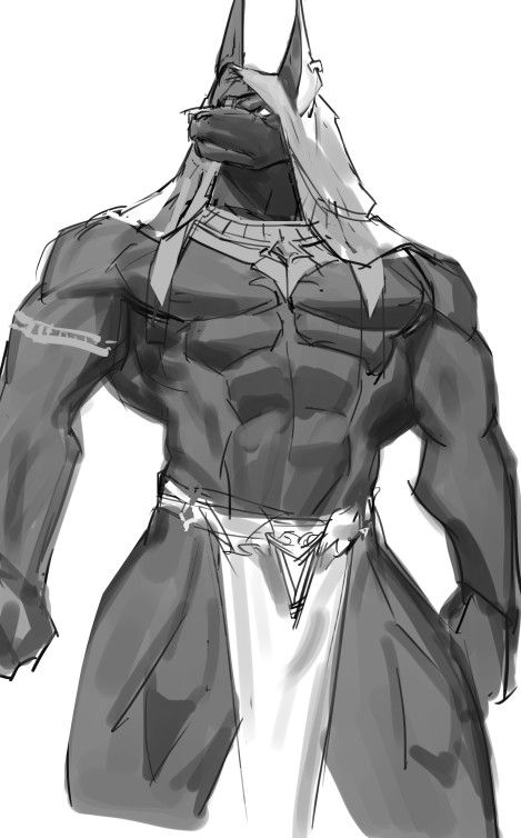 A fan art interpretation of Anpu (Anubis) Artist: Undetermined