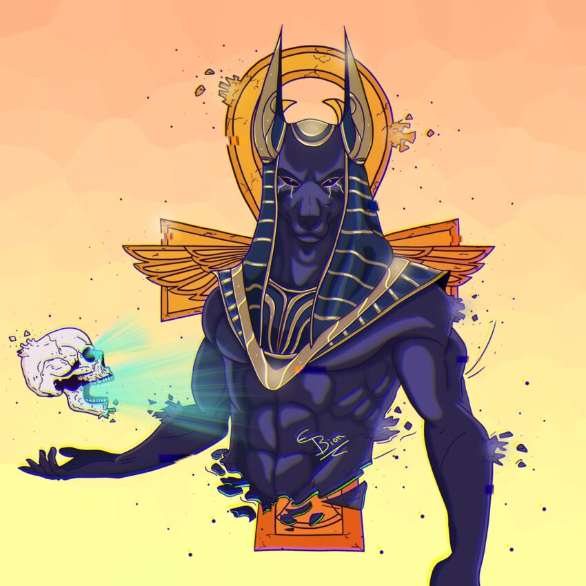 A fan art interpretation of Anpu (Anubis) Artist: EBion | Know the artist's socials? Drop me a URL!