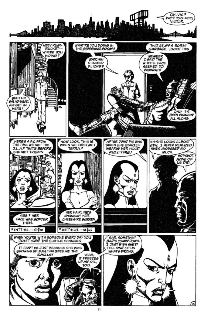 Page 9 from The New Teen Titans #1 (Volume 2). Art by George Pérez