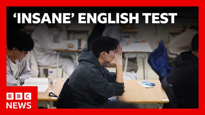 YouTube Thumbnail from BBC News regarding Korean English Tests https://www.youtube.com/watch?v=BudsC2pcxcc