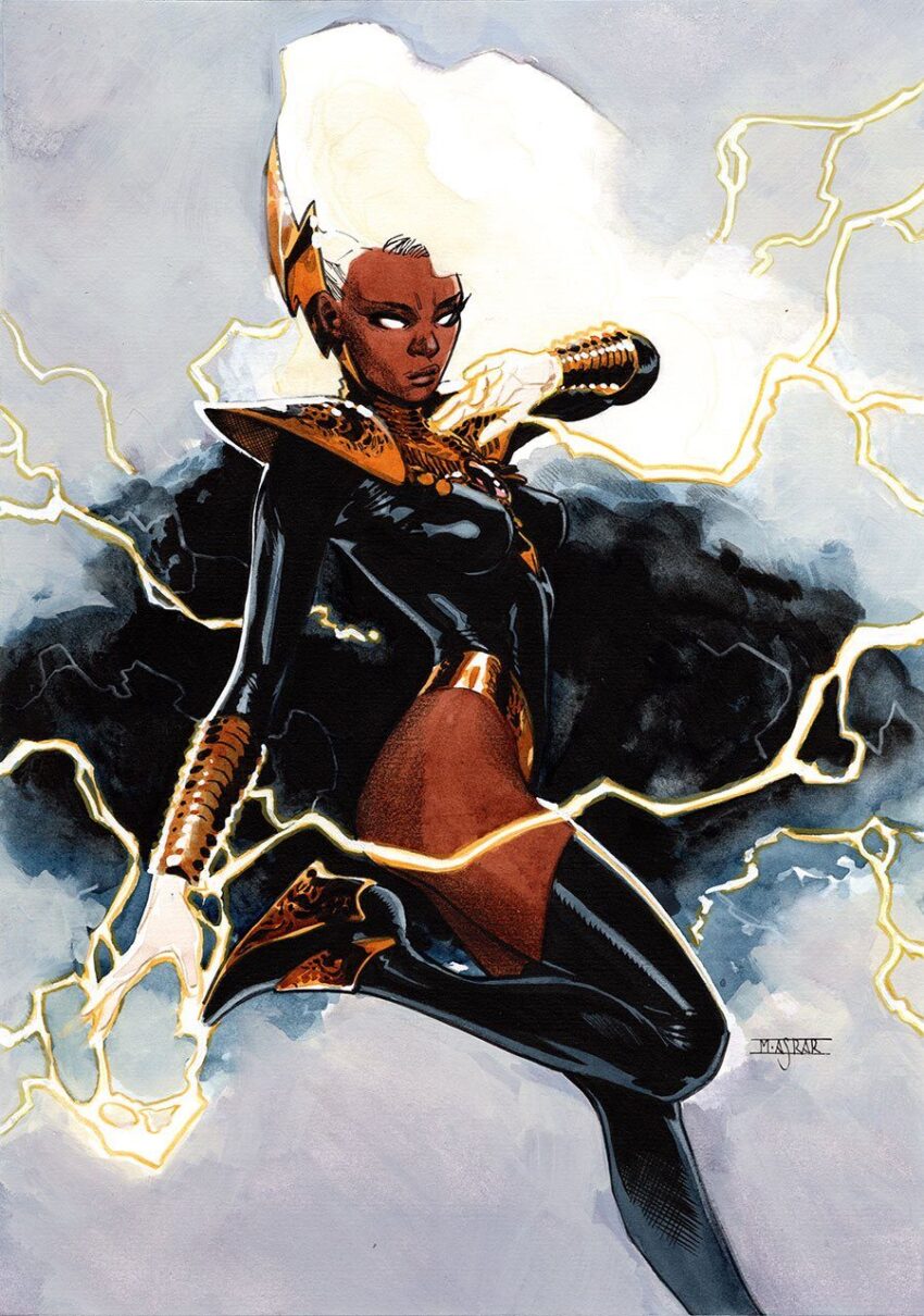 Illustration of Marvel Comics' Storm by artist Mahmud Asrar | https://mahmudasrar.com/