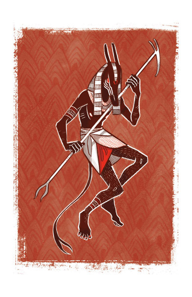 A fan art interpretation of the Ancient Kemet God Set - Artist: alienossan | https://alienossan.tumblr.com/