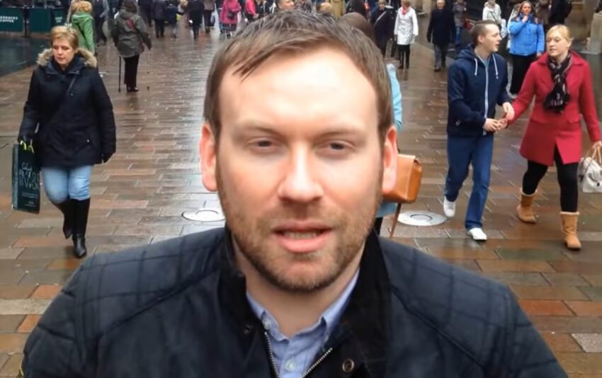 Video still from the video for Dead Man Fall | "Bang Your Drum"