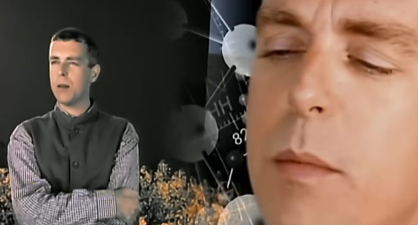 Video still from the video for Electronic - | "Disappointed" (1992)